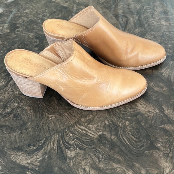 Madewell Harper Mules in Amber Brown size 6 - Picture 2 of 8